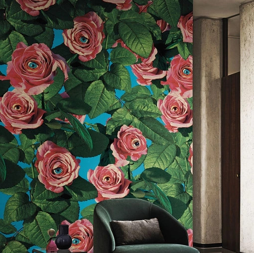Carta da parati Eyes & Roses di London Art