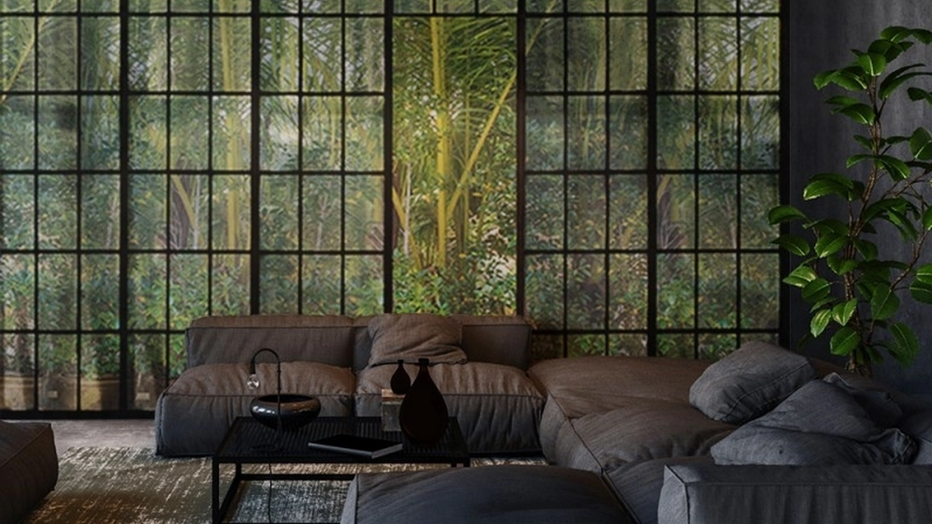 Carta da parati con giardino tropicale Green Wall di Adriani e Rossi