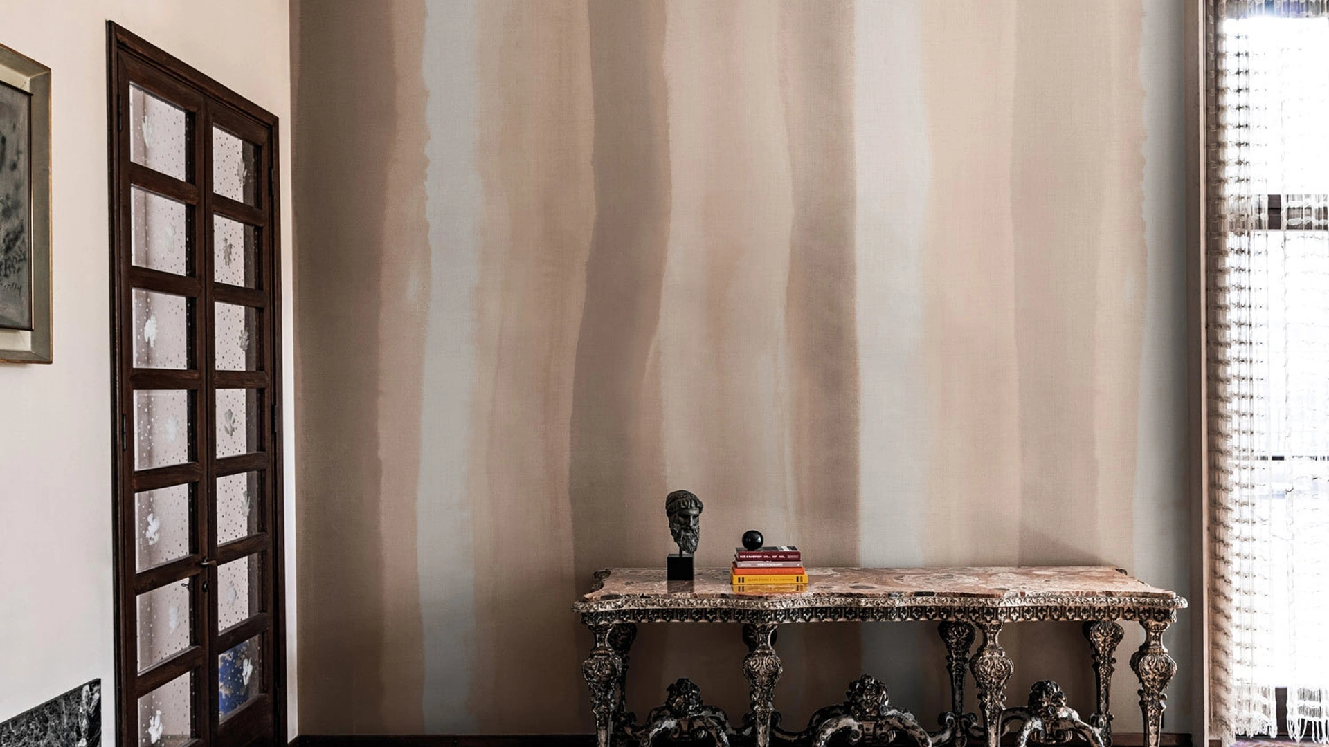 Carta da parati Soft Stripe Clouds di London Art