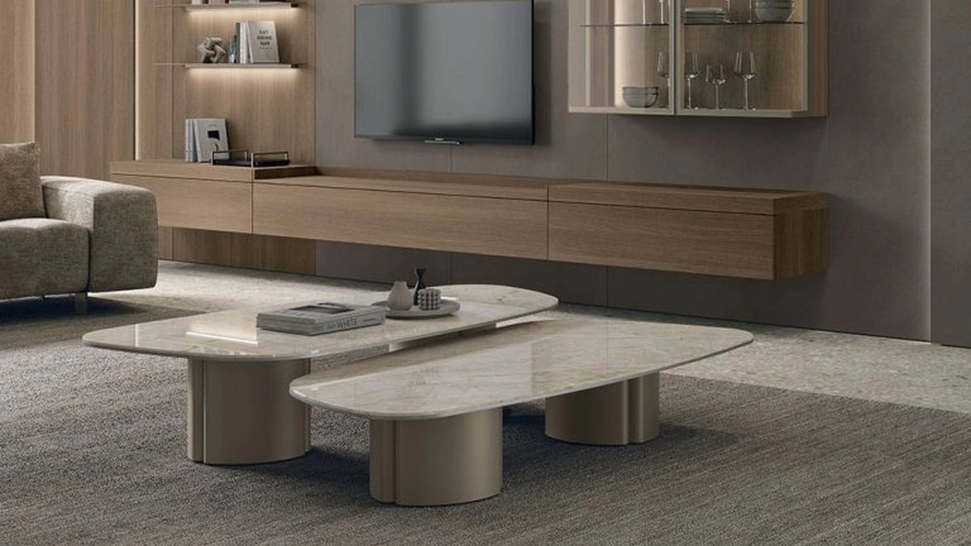 Tavolino Nemo con top in gres di Tomasella