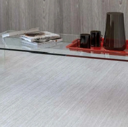 Tavolino Rettangolo in cristallo curvato de La Vetreria