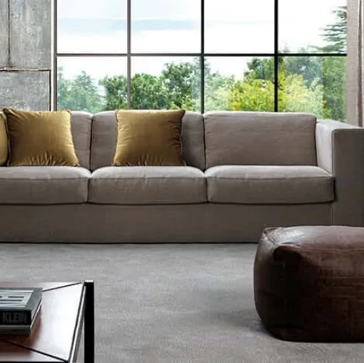 Pouf Soft in pelle di Barzaghi Salotti