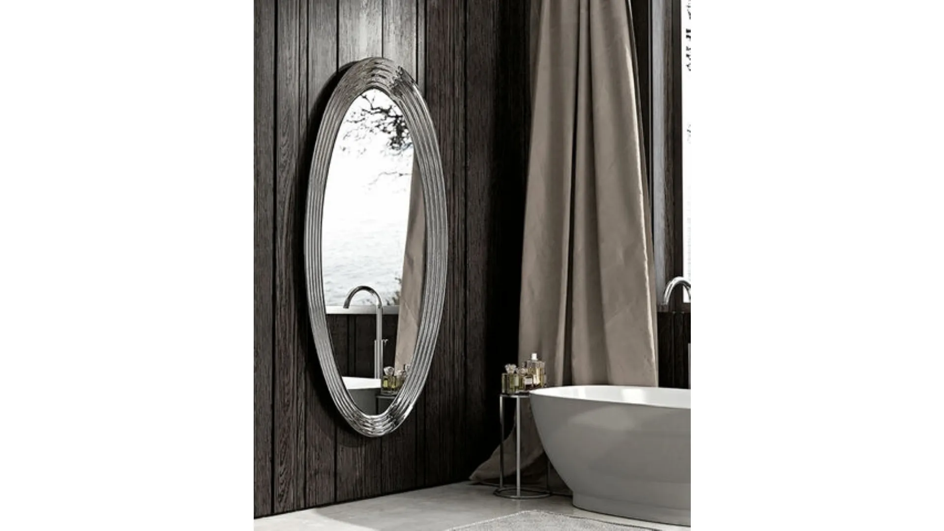 Specchio Queen con cornice in cristallo di Riflessi