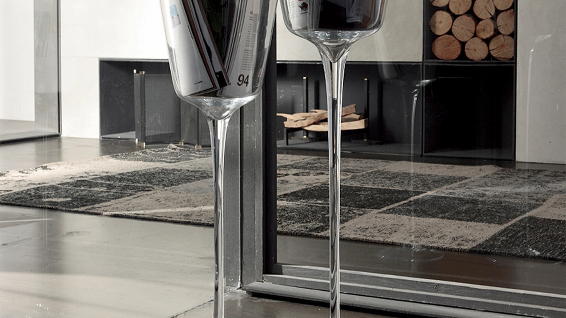 Vaso King in vetro a forma di calice di Adriani e Rossi