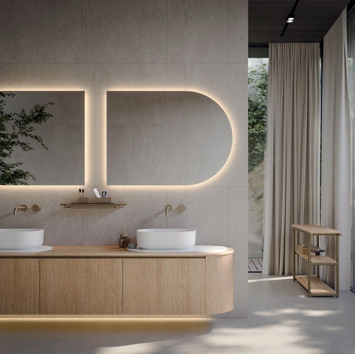 Mobile da Bagno sospeso Elle 01 in rovere di Novello