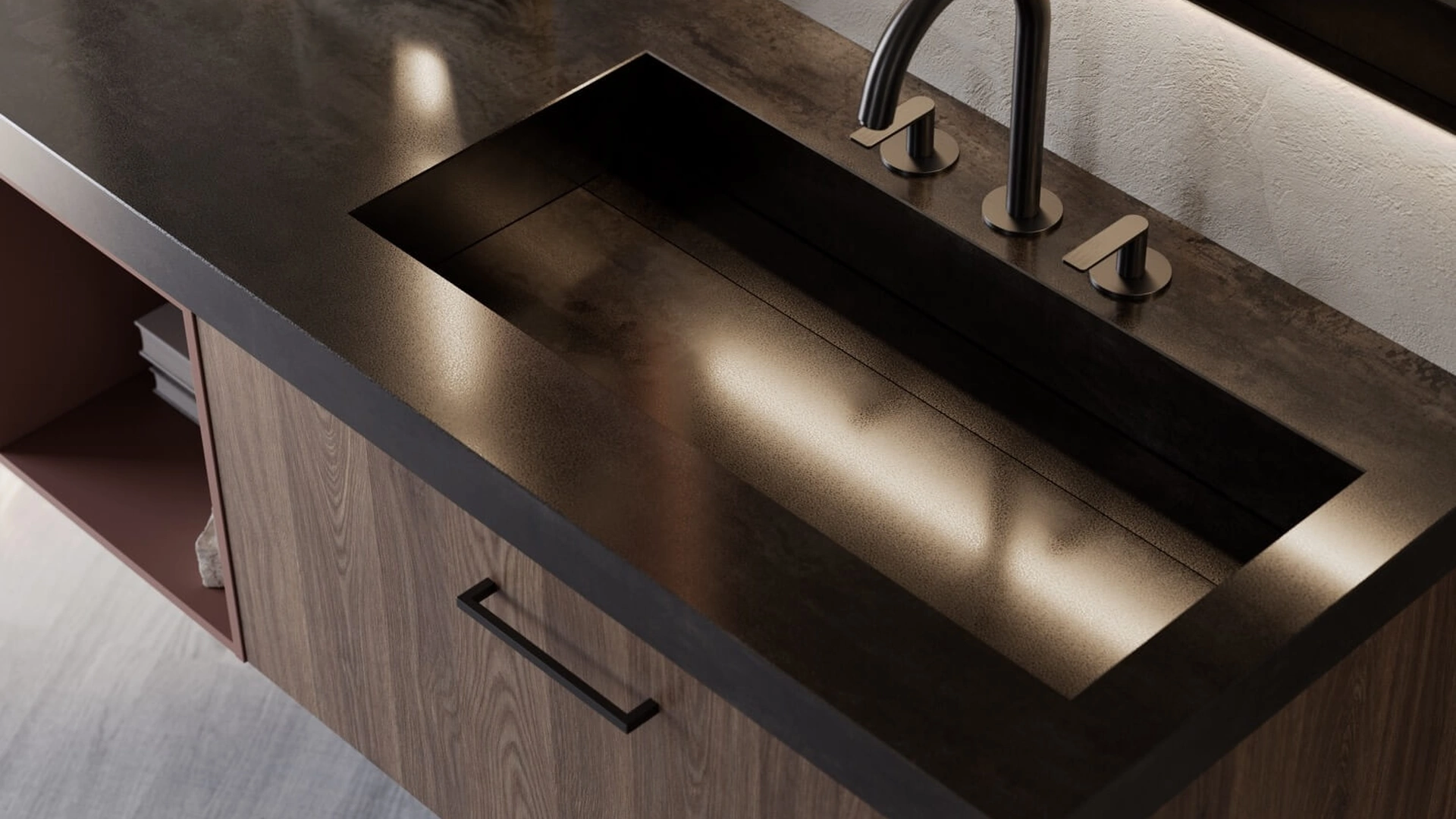 Mobile da Bagno sospeso Sistema Maniglia 32 di Puntotre