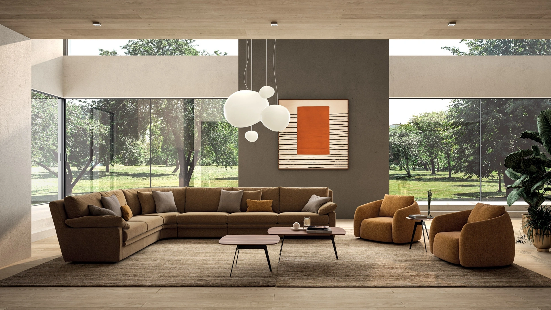 Divano angolare Piuma di Biba Salotti