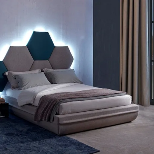 Letto Alain bed in tessuto imbottito di Barzaghi Salotti