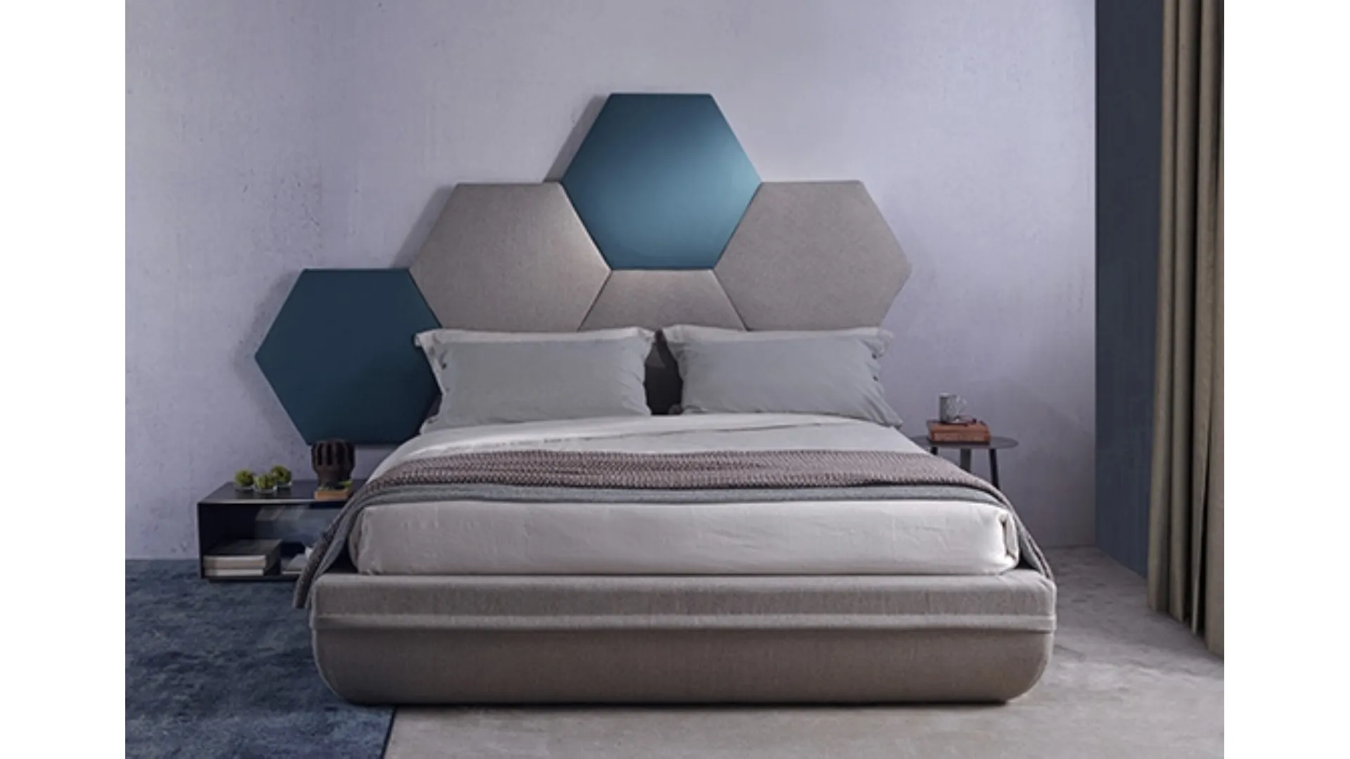 Letto Alain bed in tessuto imbottito di Barzaghi Salotti