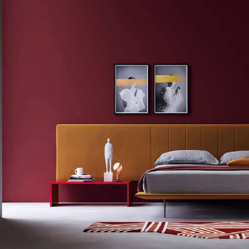 Letto con testiera appesa Infinity di Biba Salotti