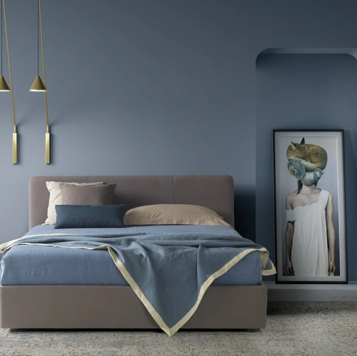 Letto con contenitore Teo di Biba Salotti