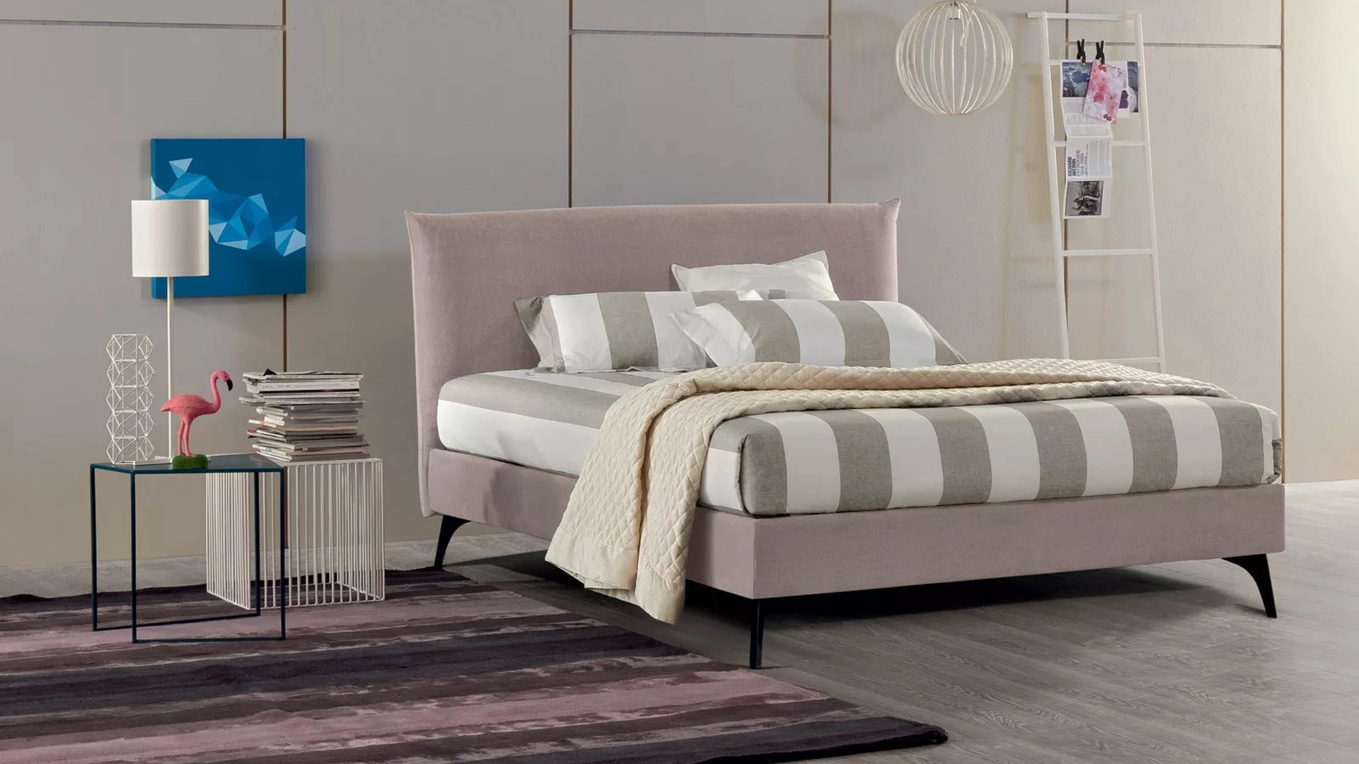 Letto in tessuto Fanny di Oggioni