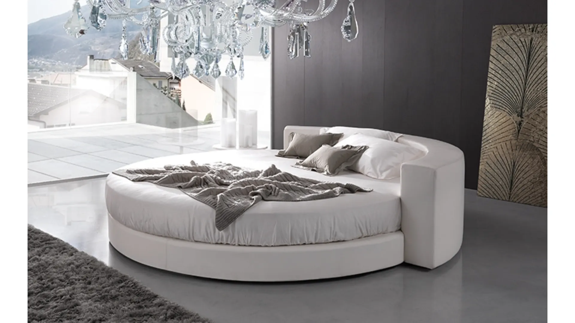 Letto rotondo Full moon di Barzaghi Salotti