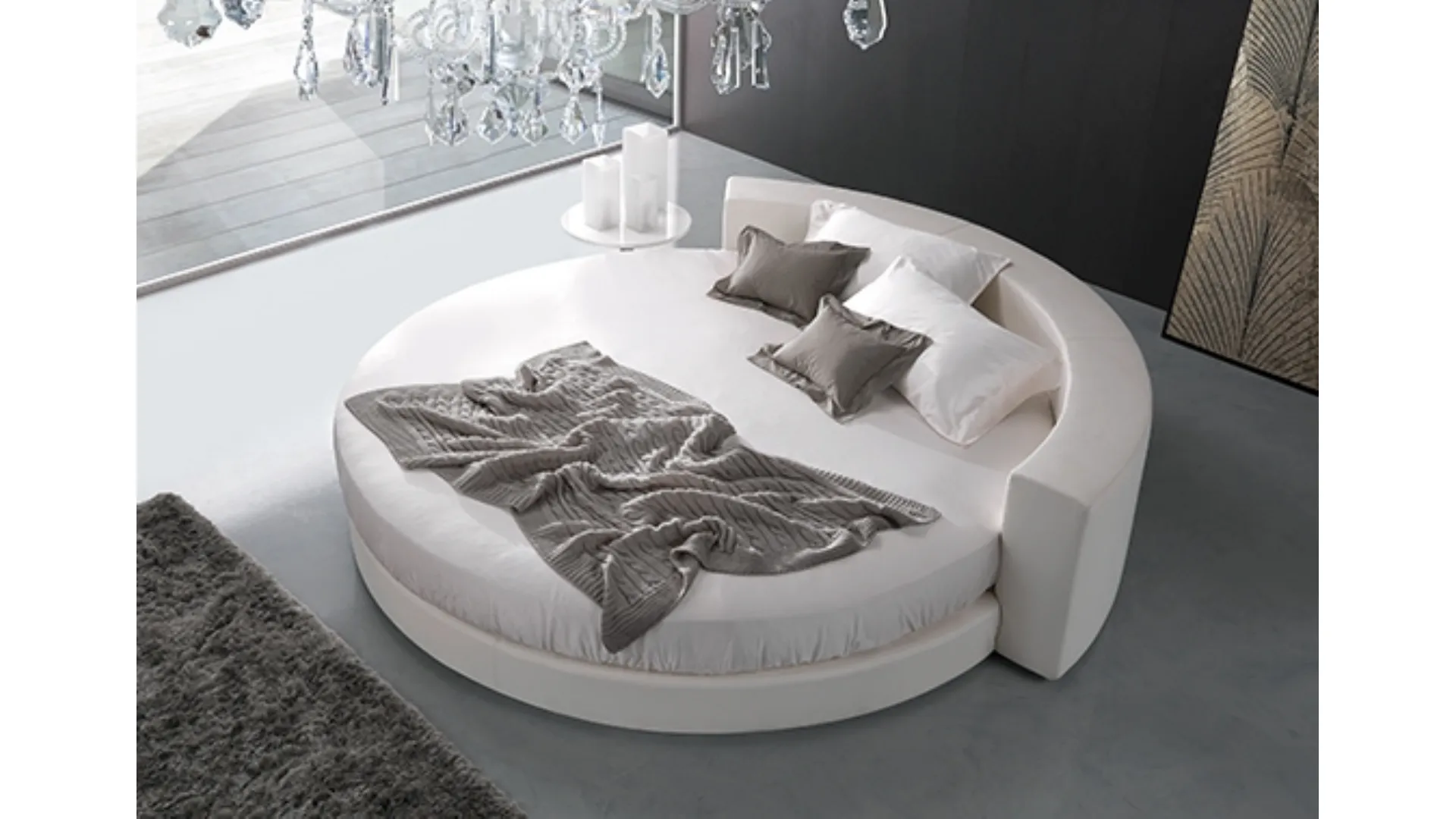 Letto rotondo Full moon di Barzaghi Salotti
