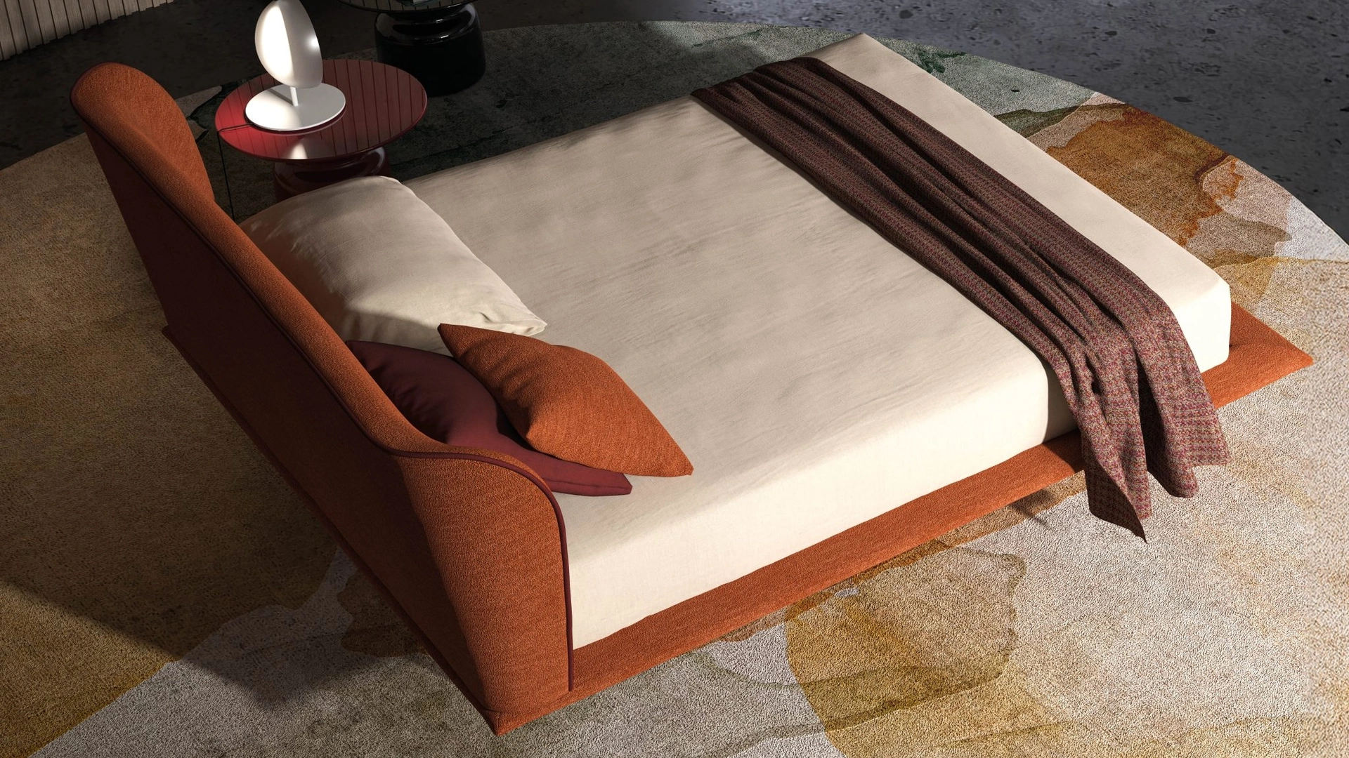 Letto in tessuto Shell di Biba Salotti