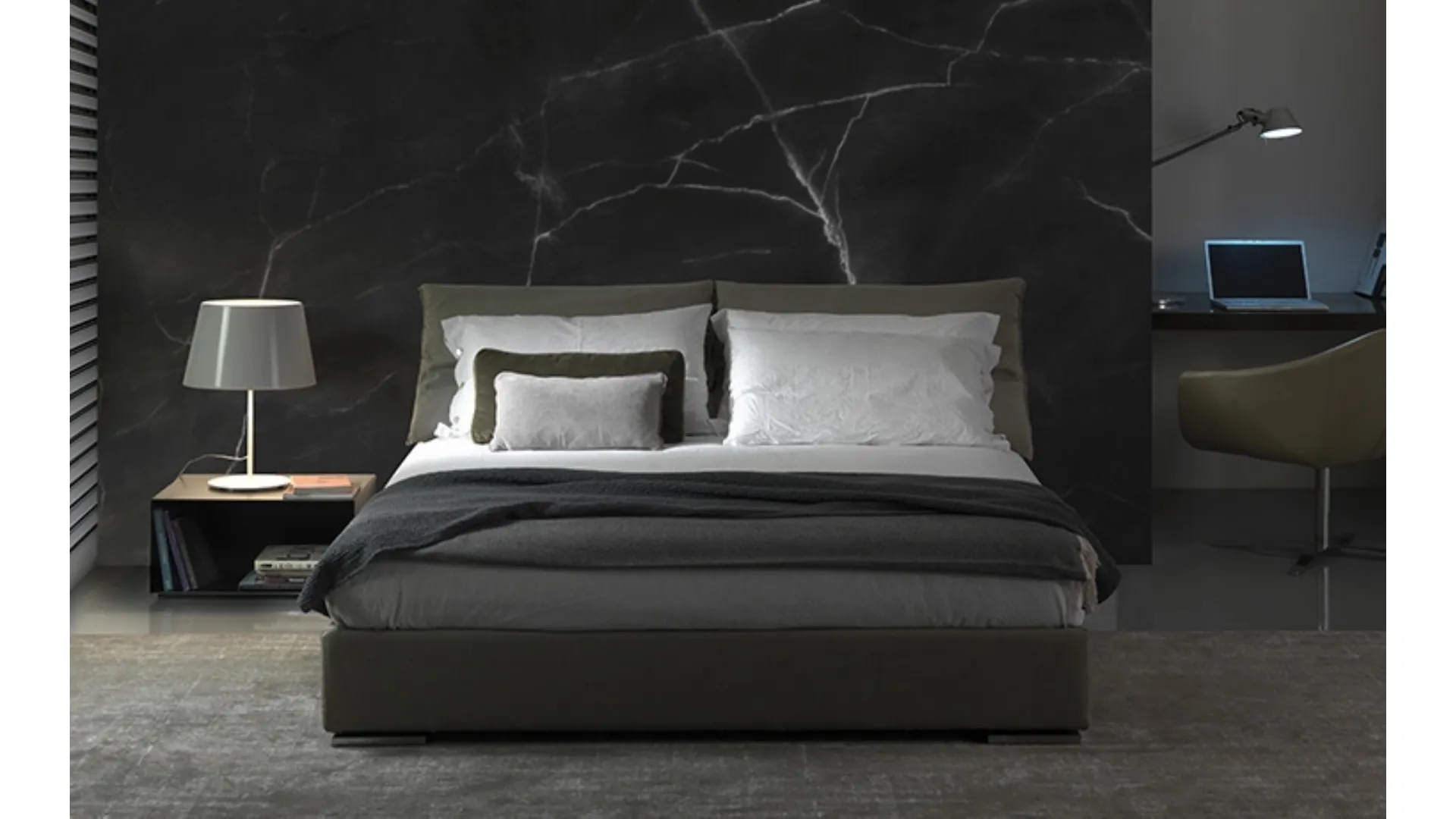 Letto Sogno in tessuto imbottito di Barzaghi Salotti