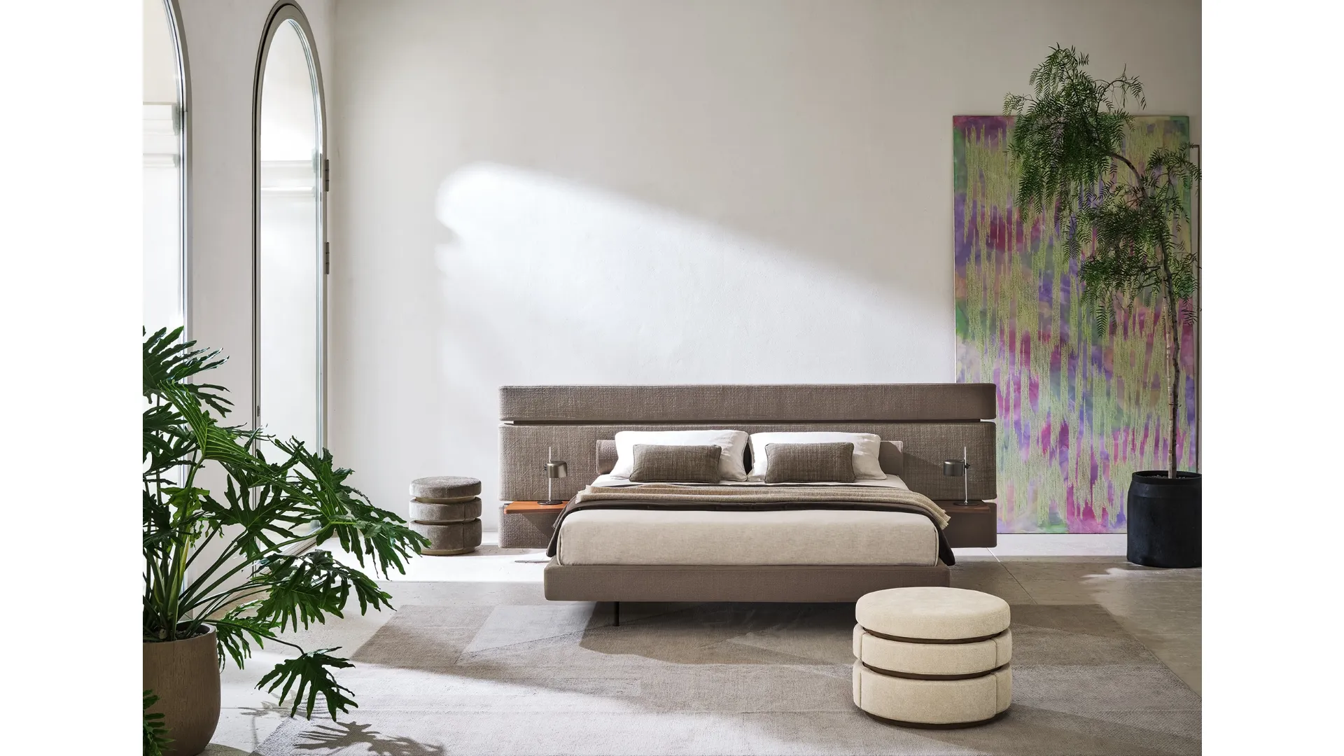 Letto in tessuto imbottito Infinito di Twils