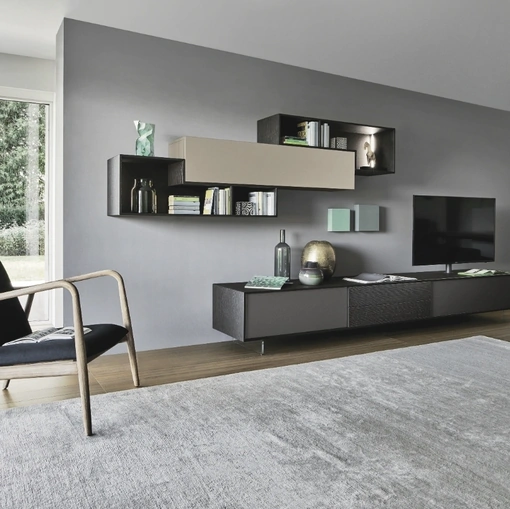 Parete Attrezzata Lampo Riquadri 033 di Sangiacomo