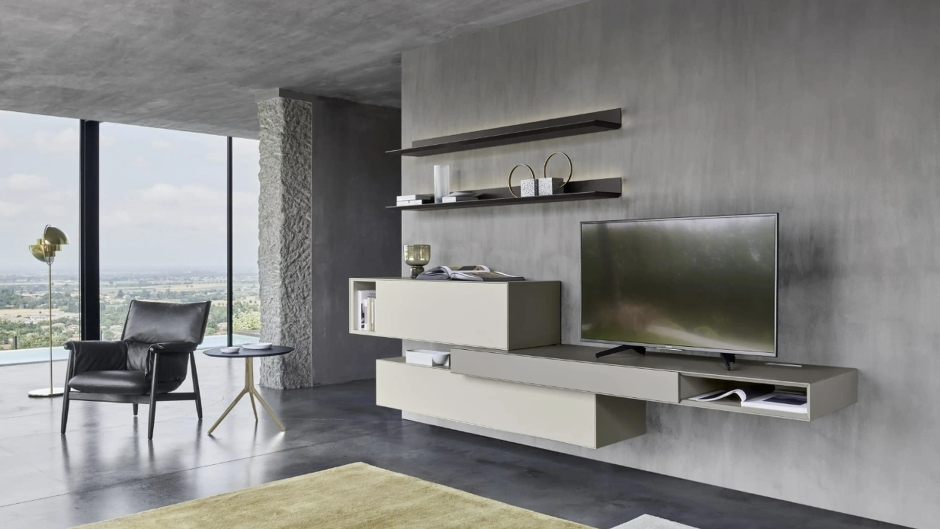 Parete Attrezzata sospesa Domino 04 di Sangiacomo