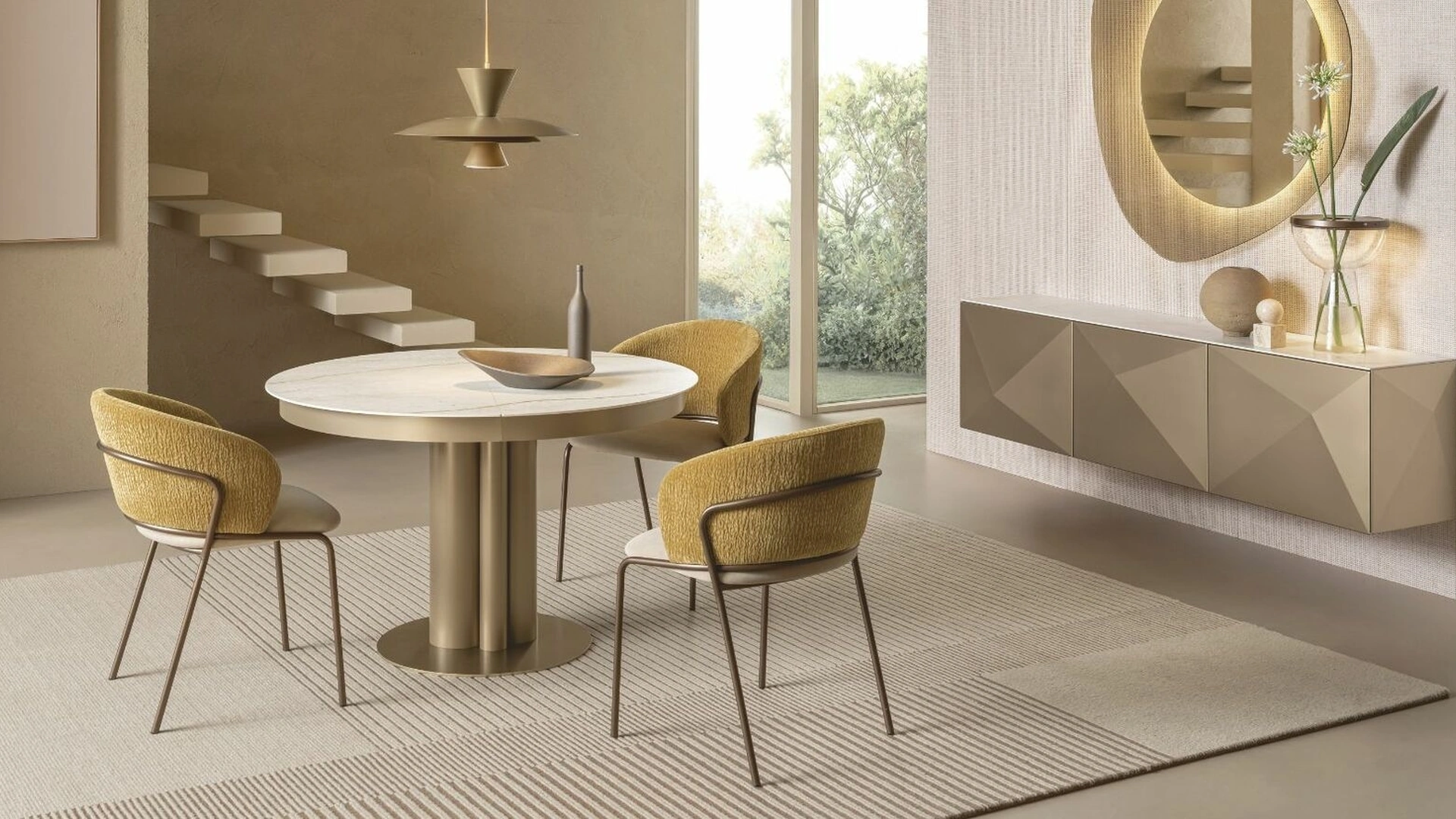 Tavolo allungabile in ceramica Towe di Riflessi