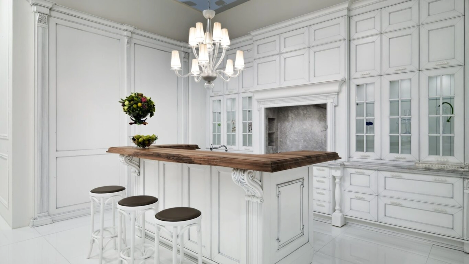 Cucina Classica Opera con isola di Aster Cucine