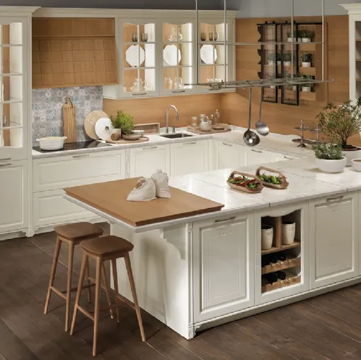 Cucina Classica con penisola Portrait di Aster Cucine