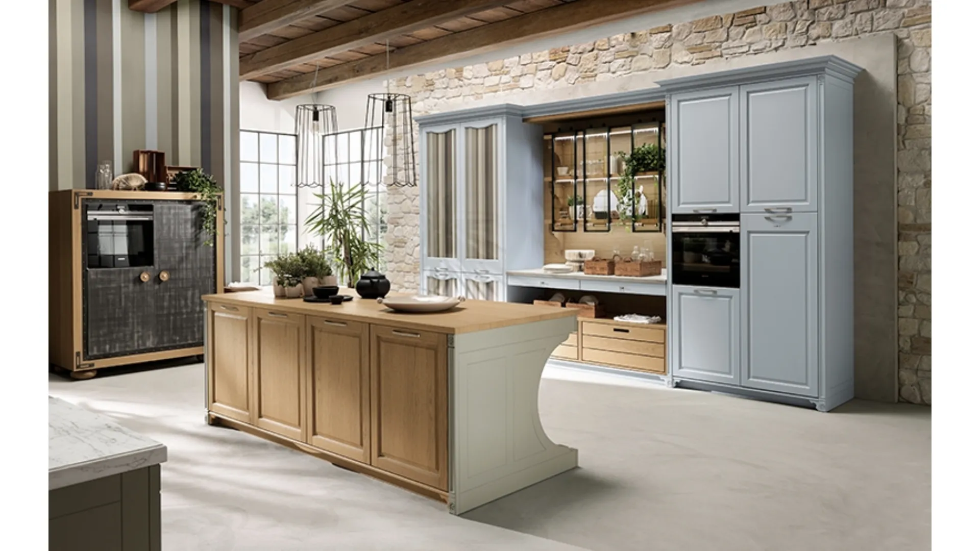 Cucina Classica con isola Portrait di Aster Cucine