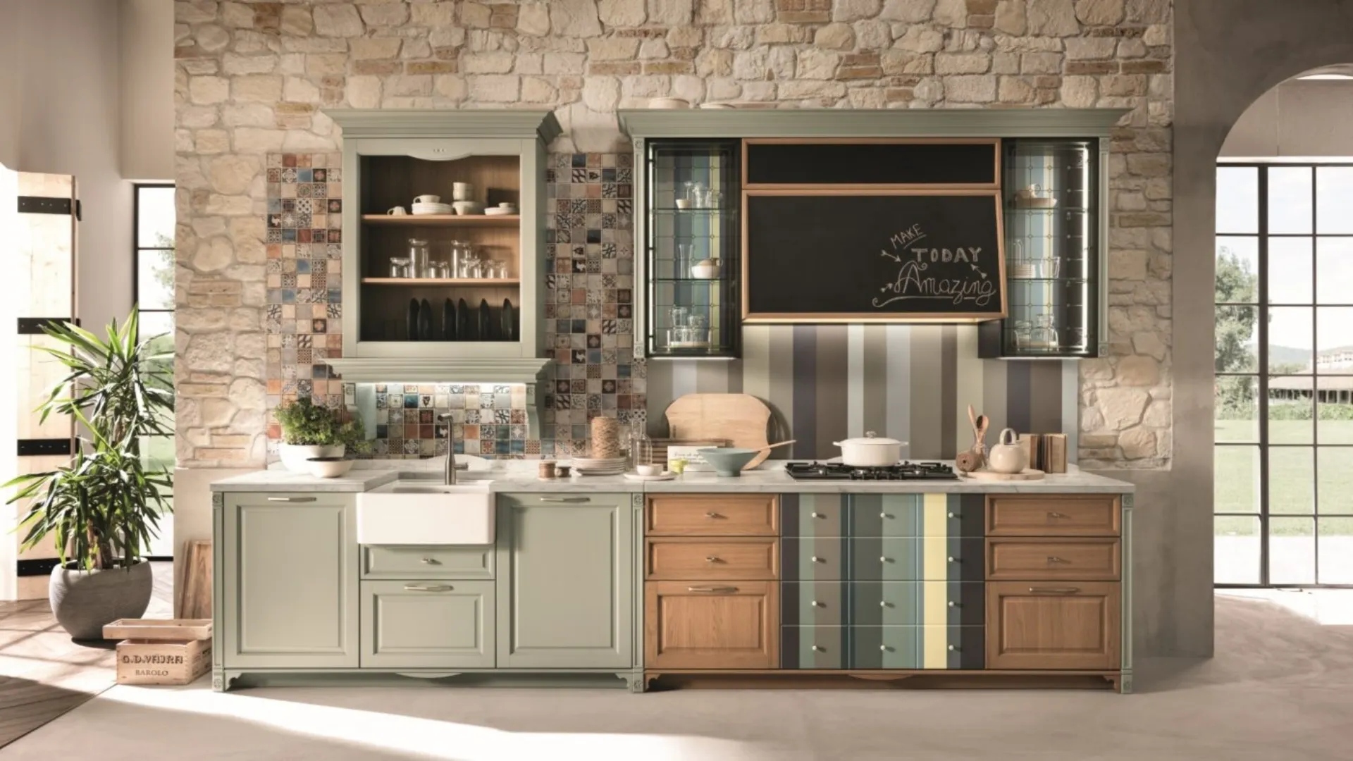 Cucina Classica lineare Portrait di Aster Cucine