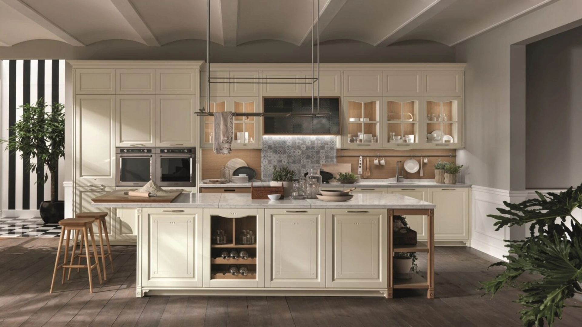 Cucina Classica Portrait con isola di Aster Cucine