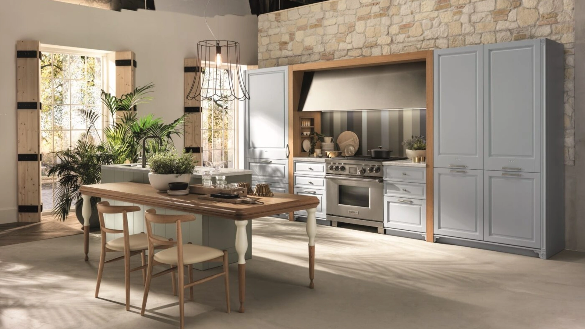 Cucina Classica Portrait con isola di Aster Cucine