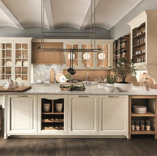 Cucina Classica Portrait con penisola di Aster Cucine