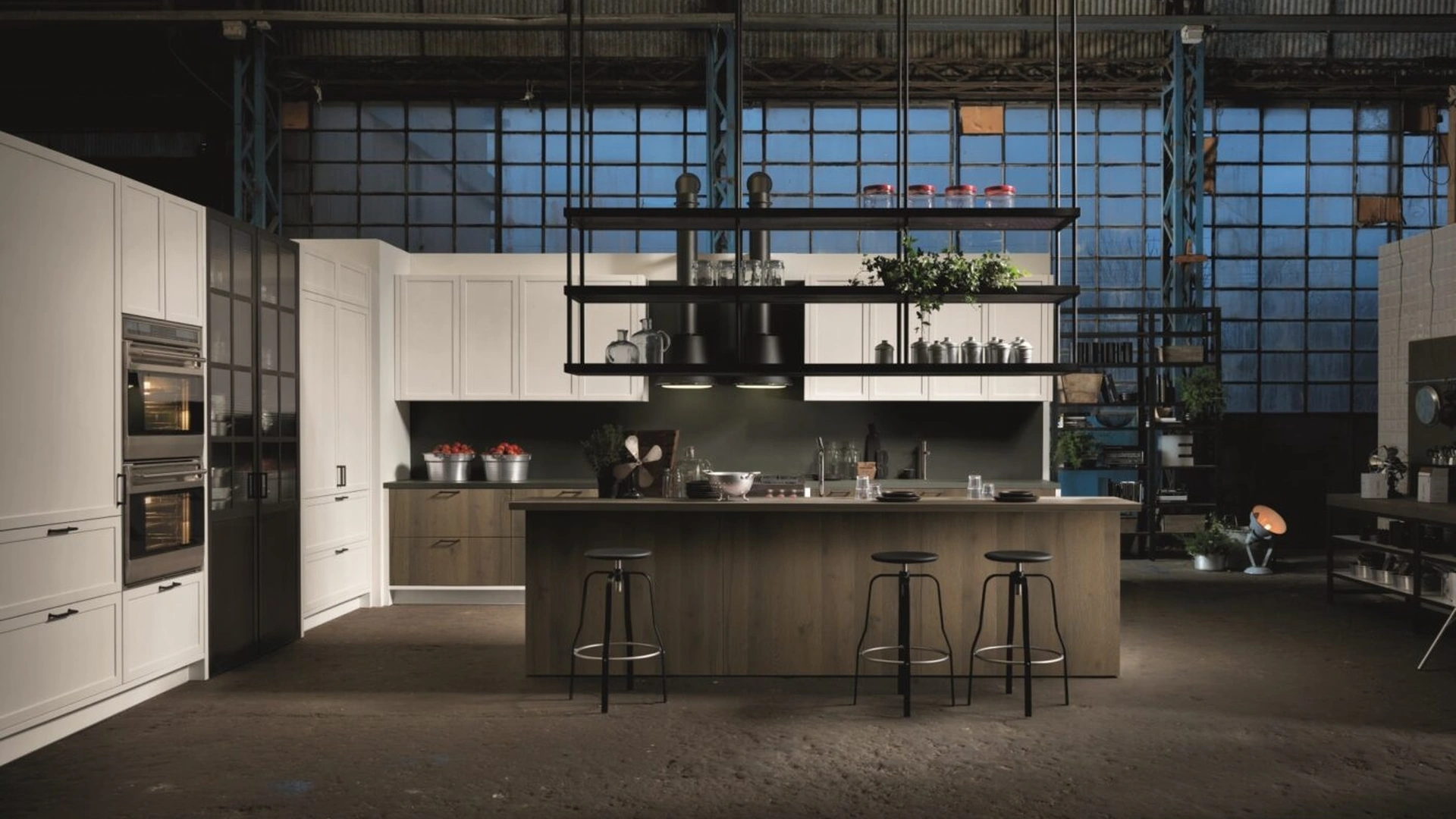 Cucina Design Factory con isola di Aster Cucine