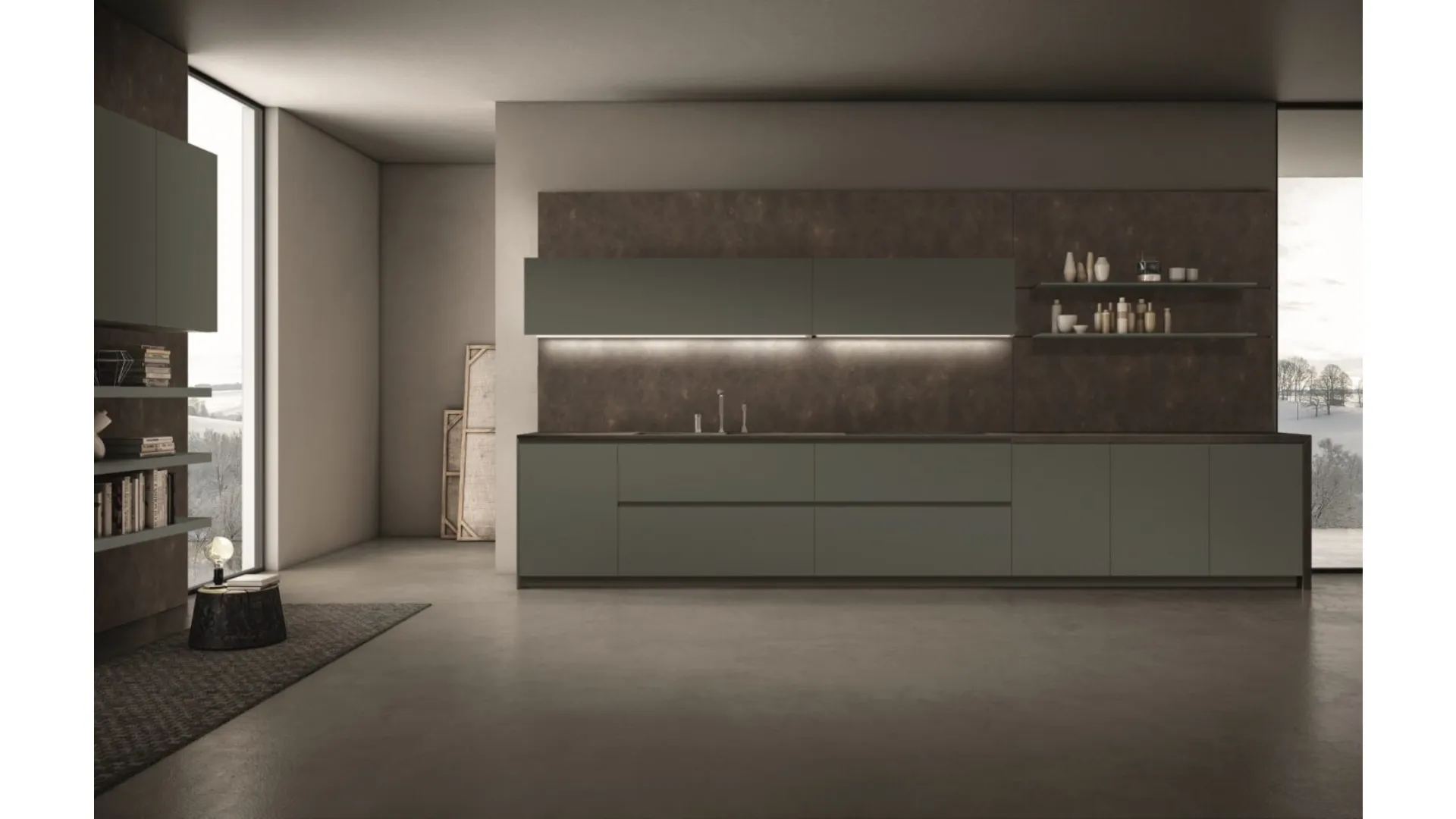 Cucina Design lineare Atelier di Aster Cucine