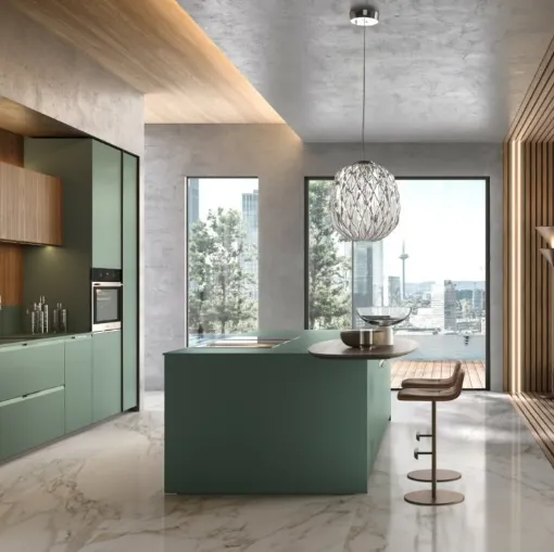 Cucina Design con isola Brera Academy di Aster Cucine