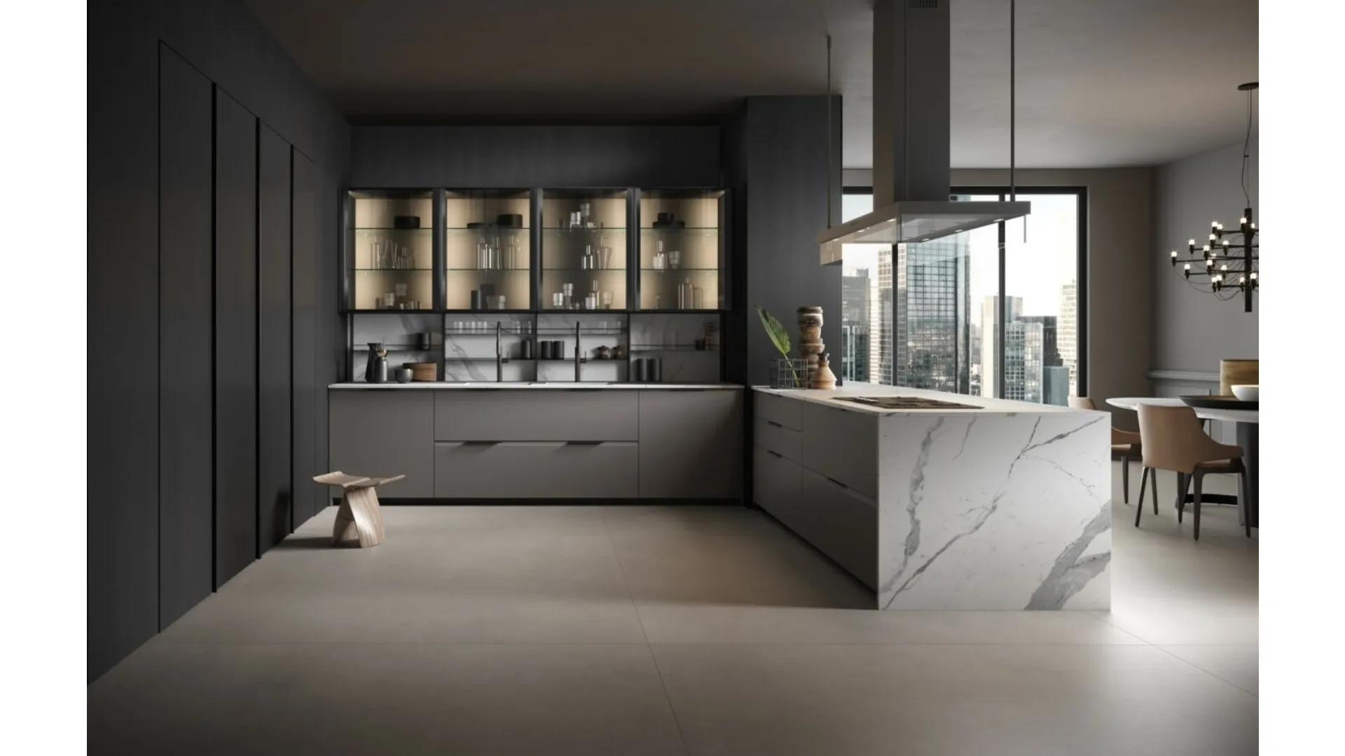 Cucina Design con penisola Brera Academy di Aster Cucine