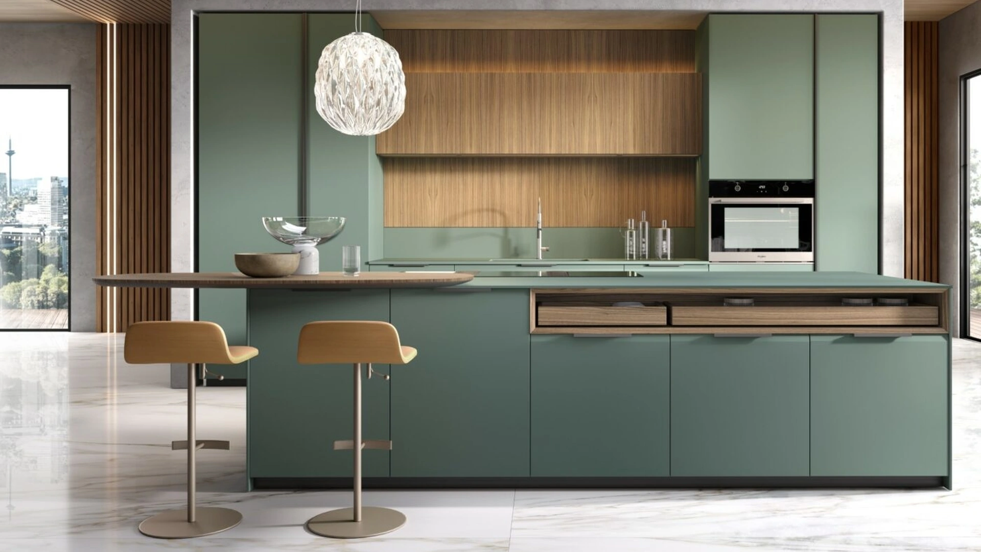Cucina Design Brera Academy con isola di Aster Cucine