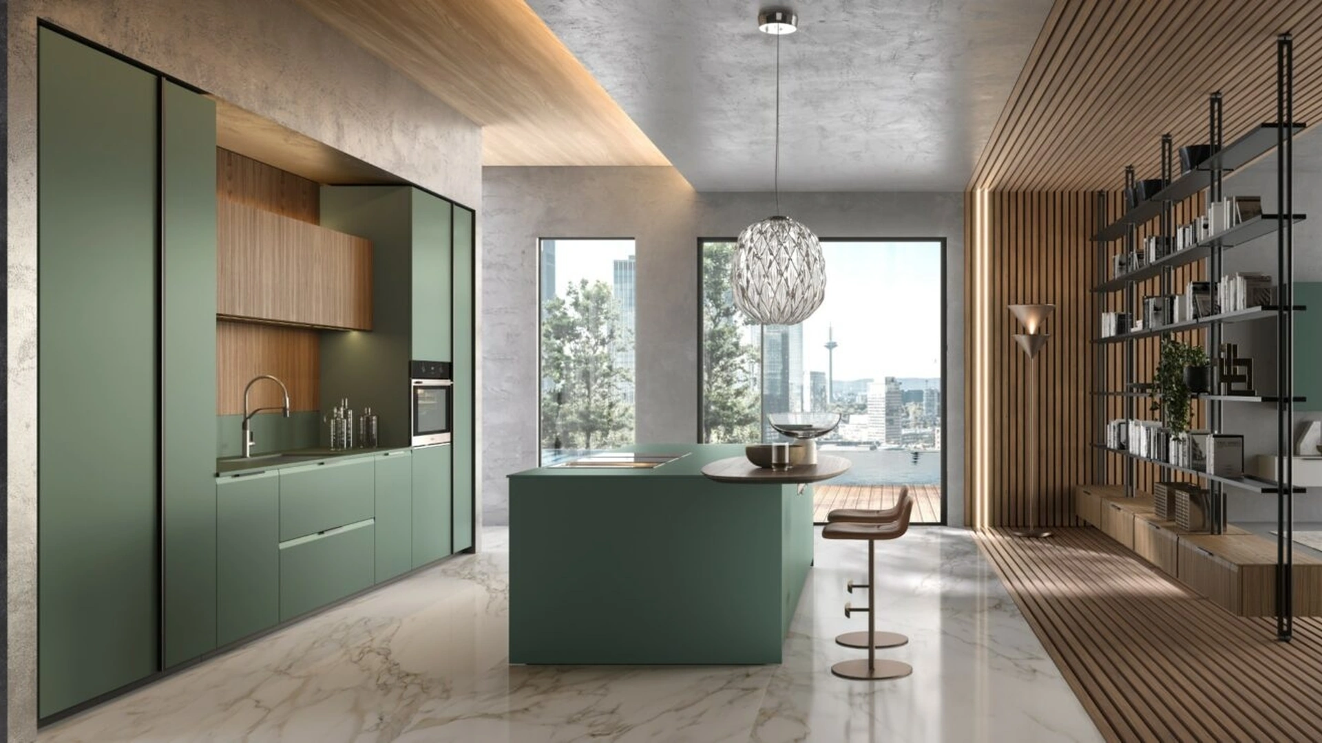 Cucina Design Brera Academy con isola di Aster Cucine
