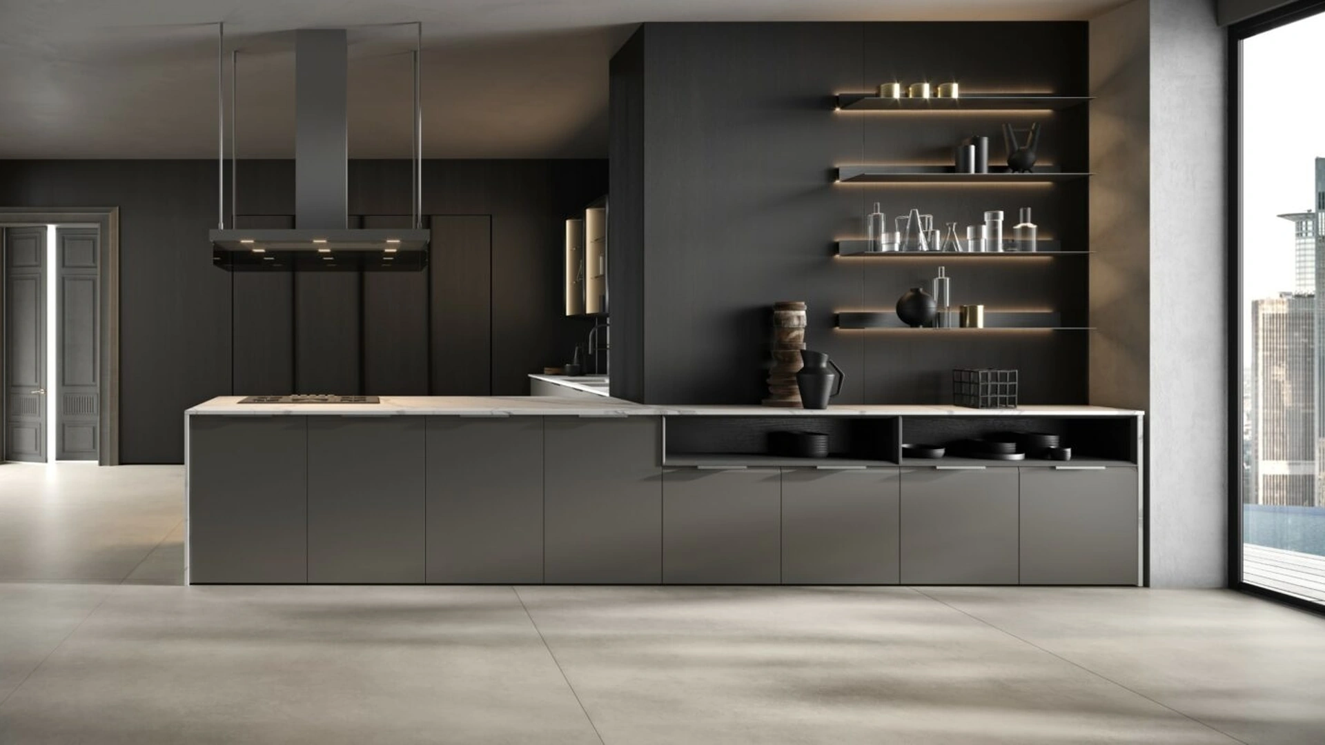 Cucina Design Brera Academy con penisola di Aster Cucine