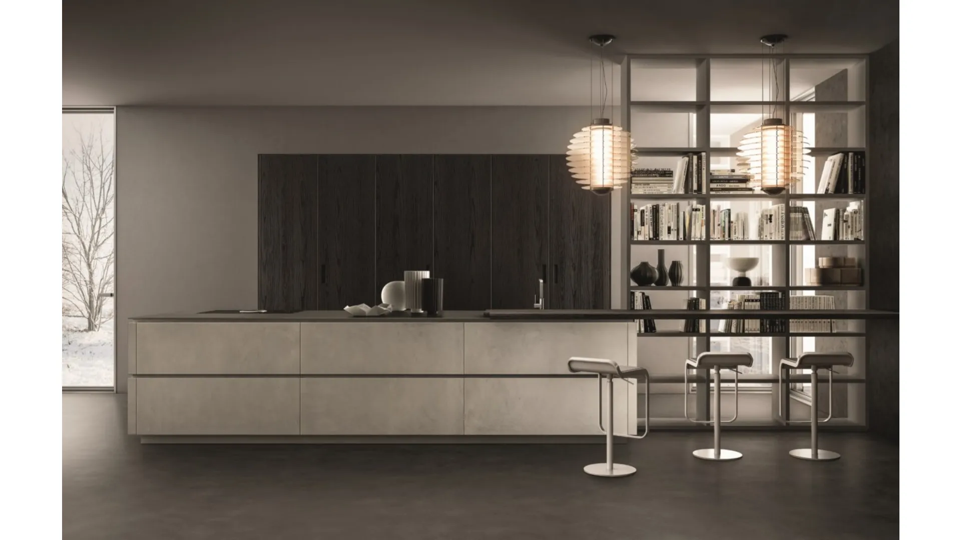Cucina Design con penisola Contempora di Aster Cucine