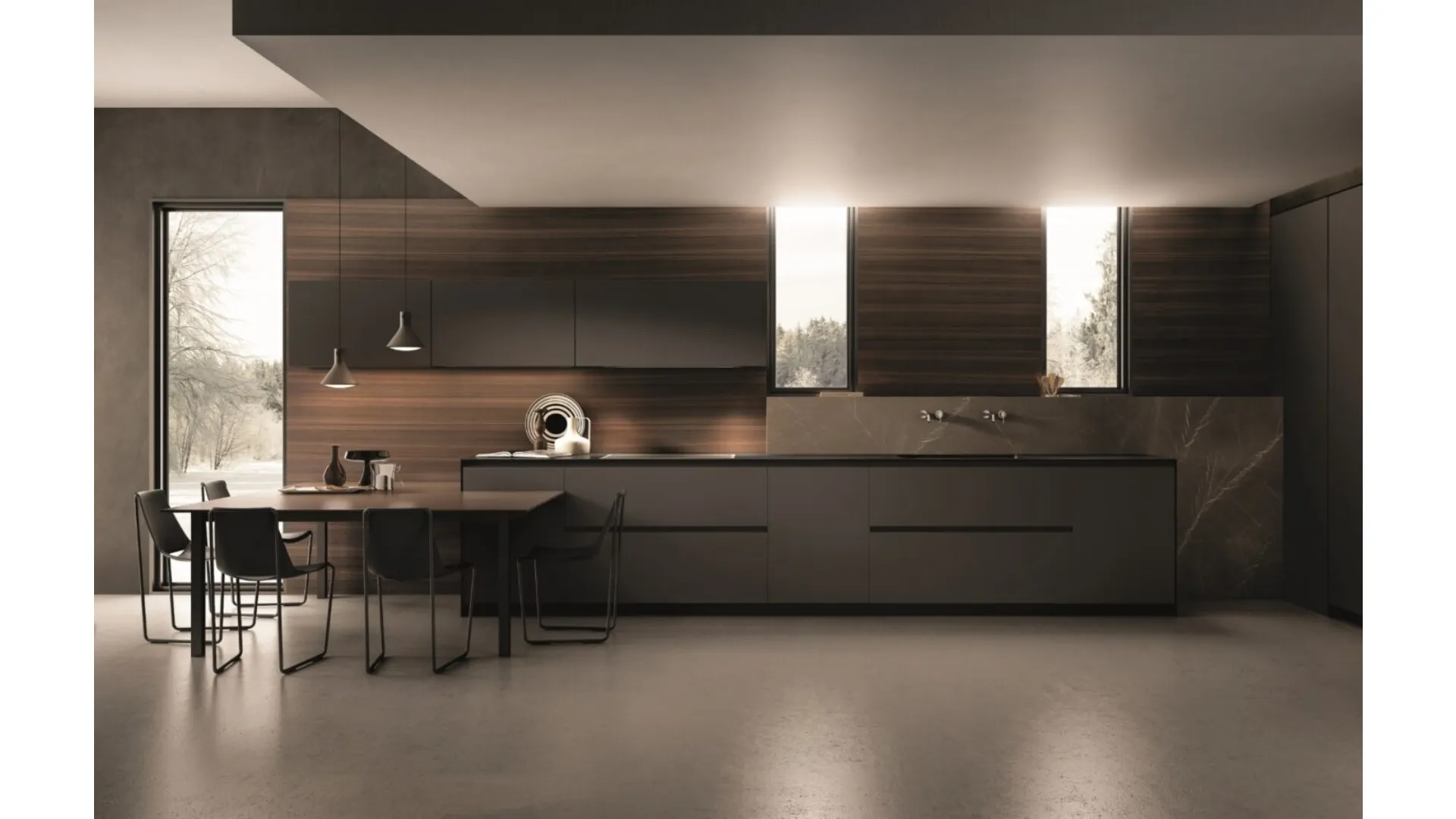 Cucina Design con penisola Contempora di Aster Cucine