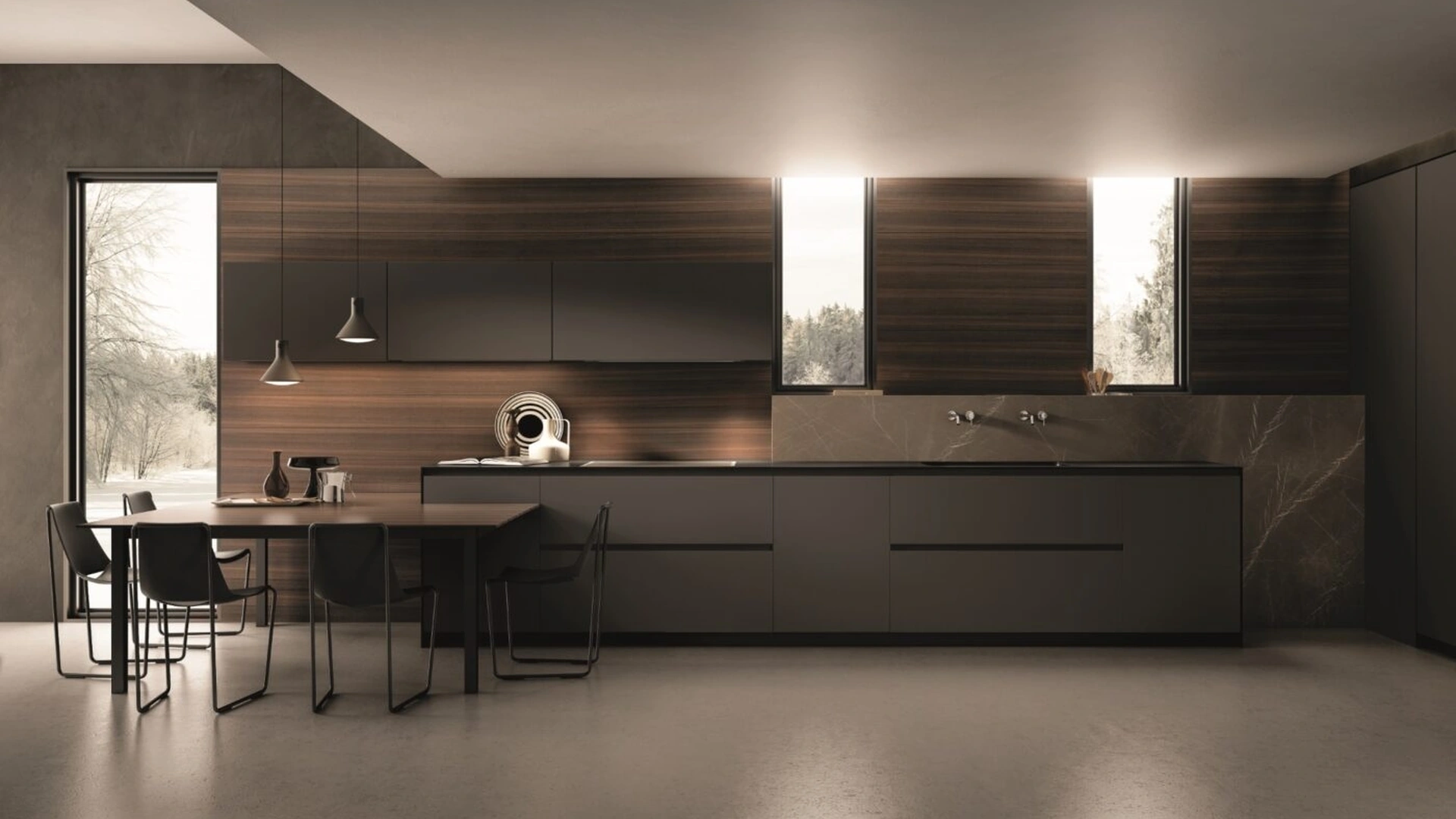 Cucina Design Contempora con penisola di Aster Cucine