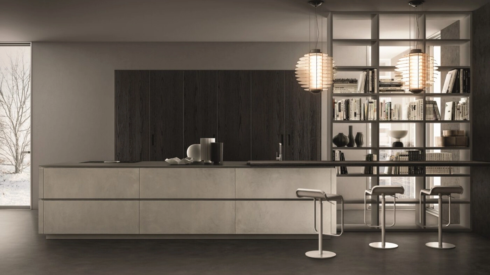 Cucina Design Contempora con penisola di Aster Cucine