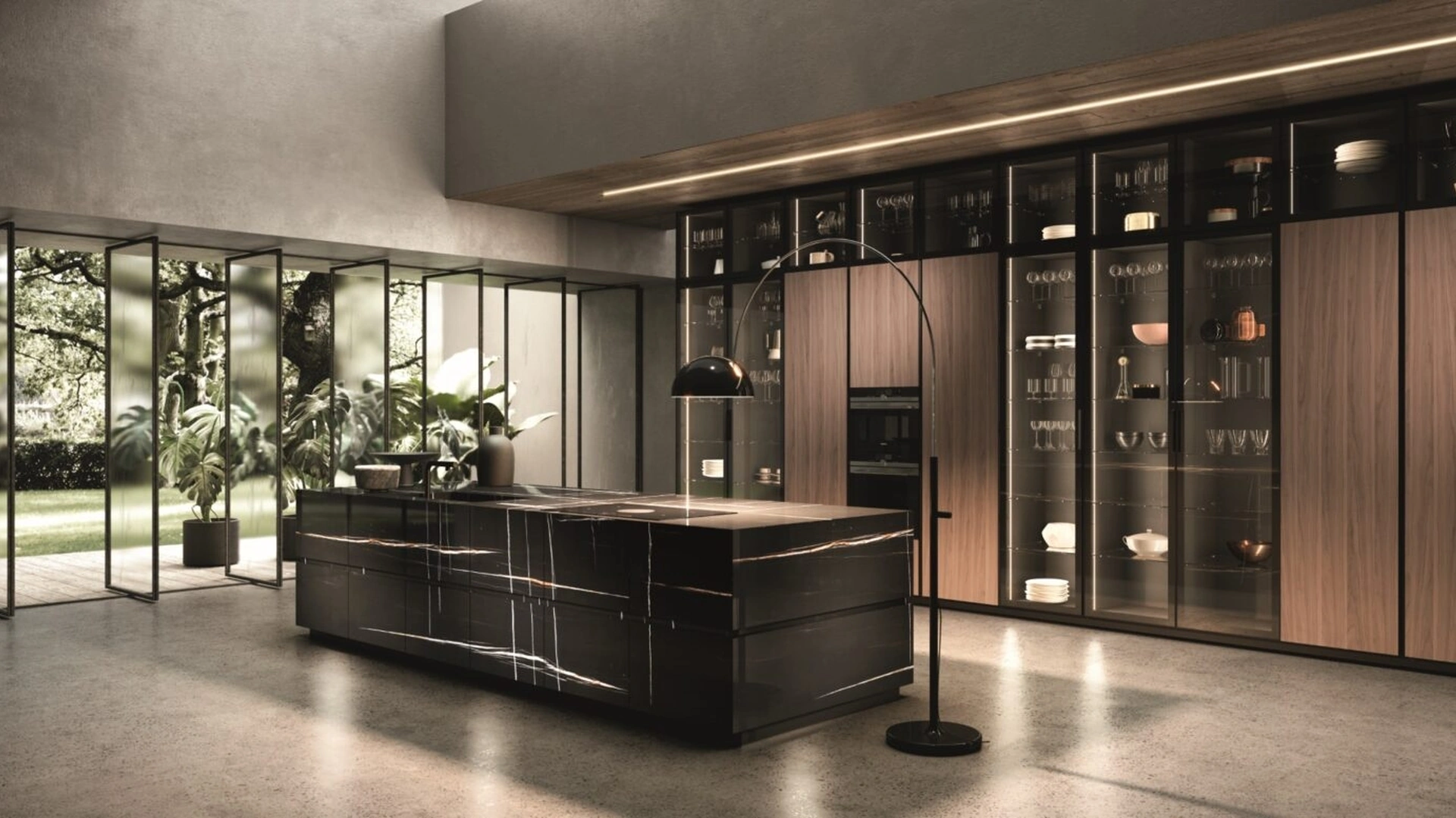 Cucina Design Contempora con isola in marmo di Aster Cucine