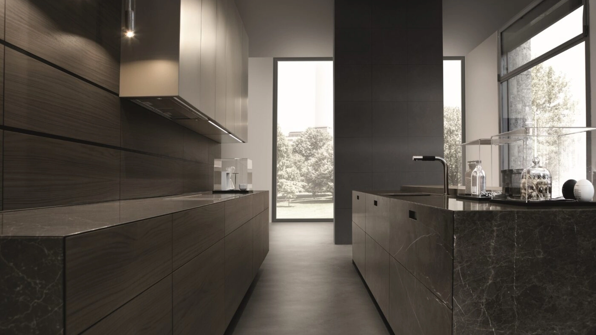 Cucina Design Contempora con isola in marmo di Aster Cucine