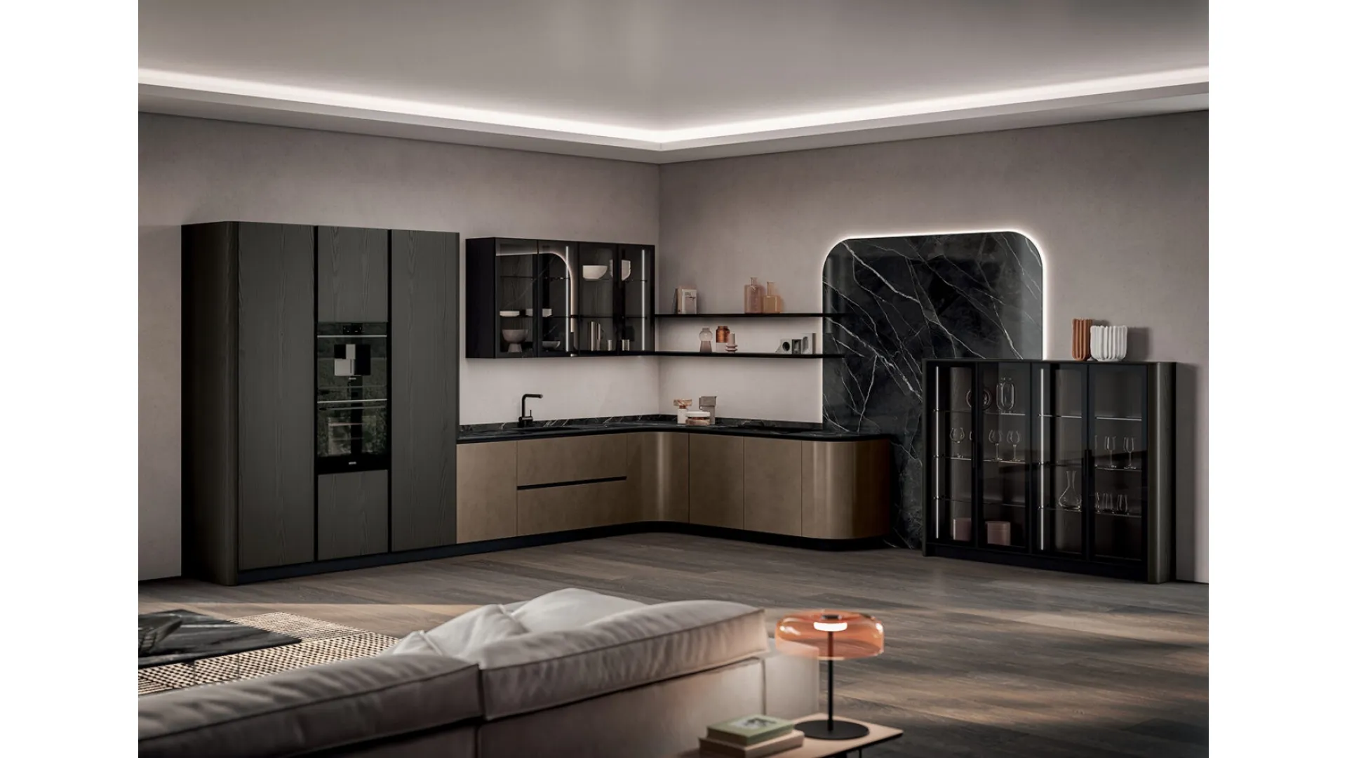Cucina Design angolare Domina di Aster Cucine