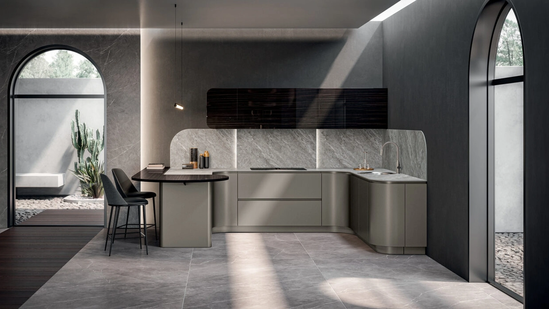 Cucina Design Domina con penisola di Aster Cucine