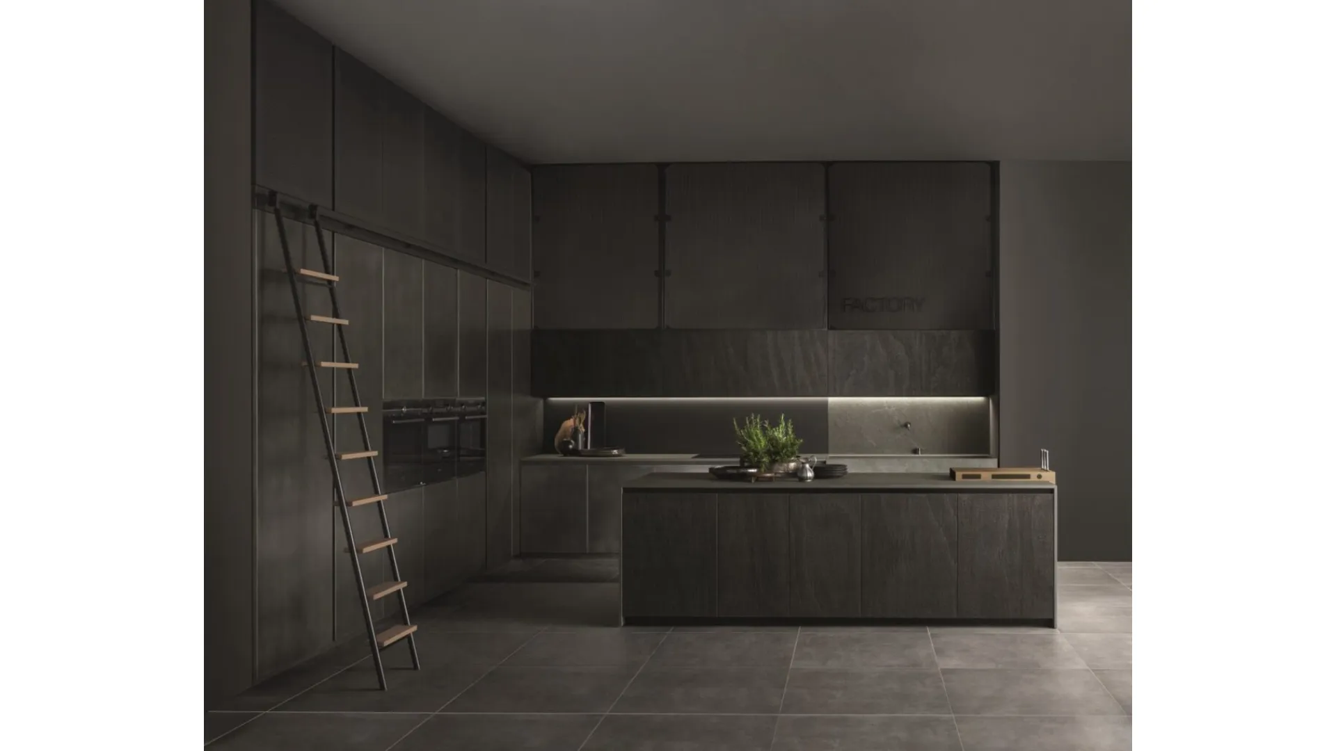 Cucina Design con isola Factory di Aster Cucine
