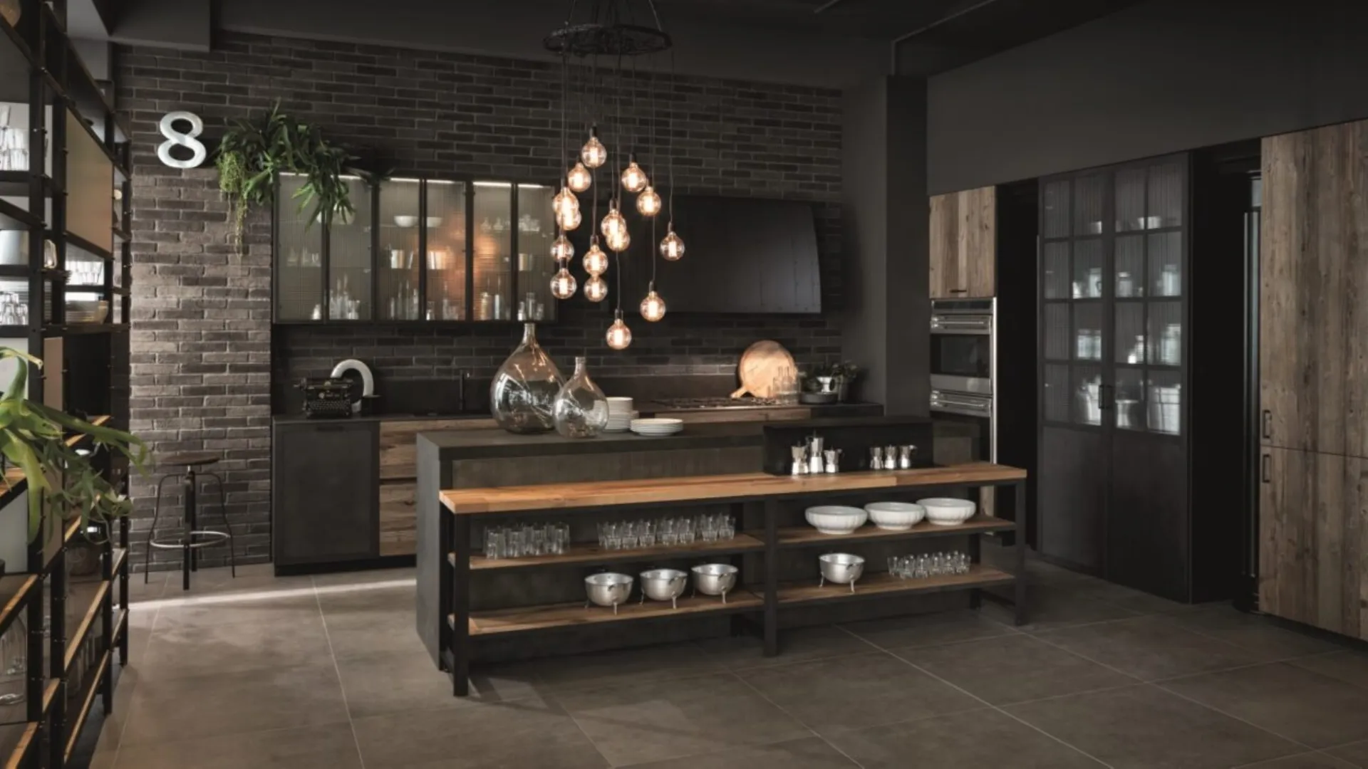 Cucina Design con isola Factory di Aster Cucine