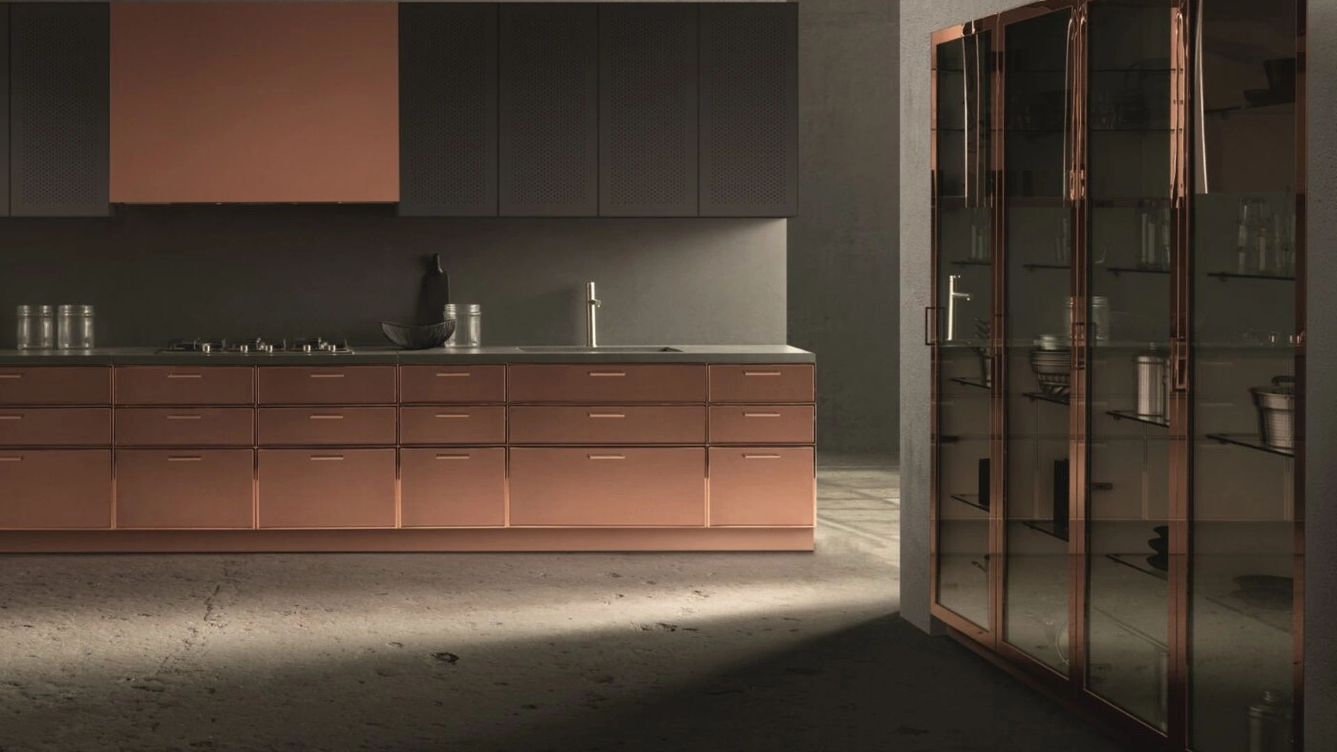 Cucina Design Factory lineare laccata di Aster Cucine