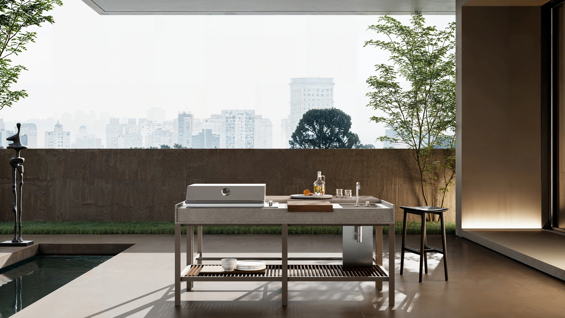 Cucina Design KGarden Outdoor a isola di Ernestomeda